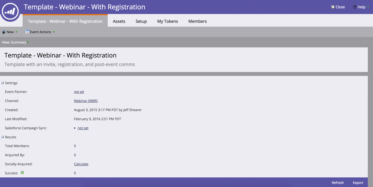 Marketo Program Token Setup