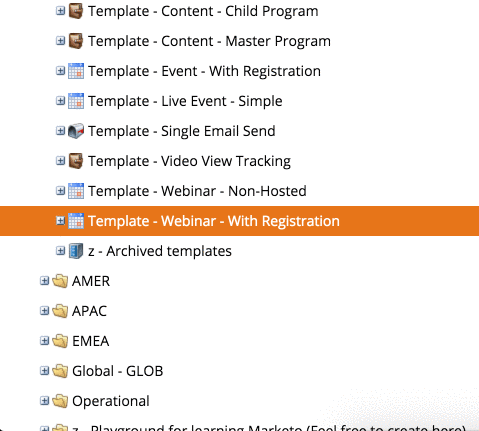 Marketo Program Templates